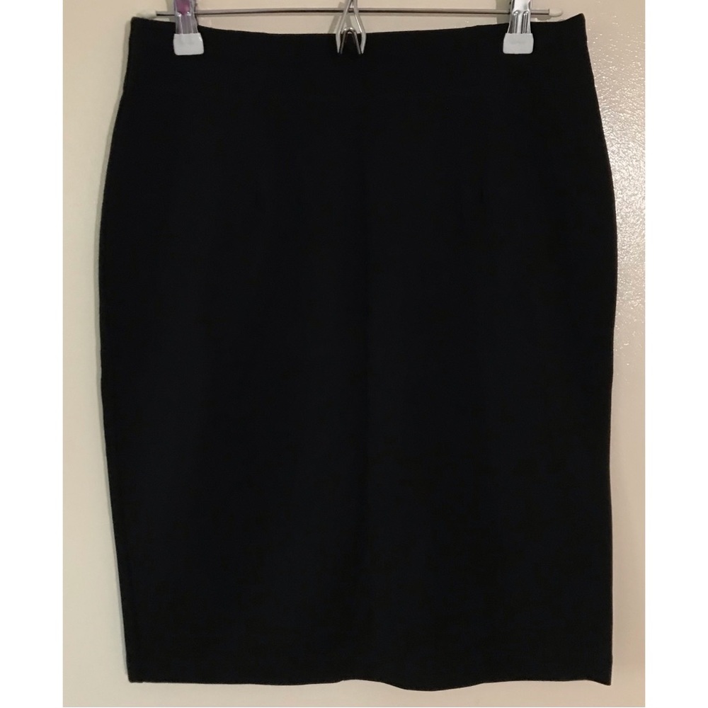 Eileen Fisher • PS • Black Ponte Knit Pencil Skirt Petite Small